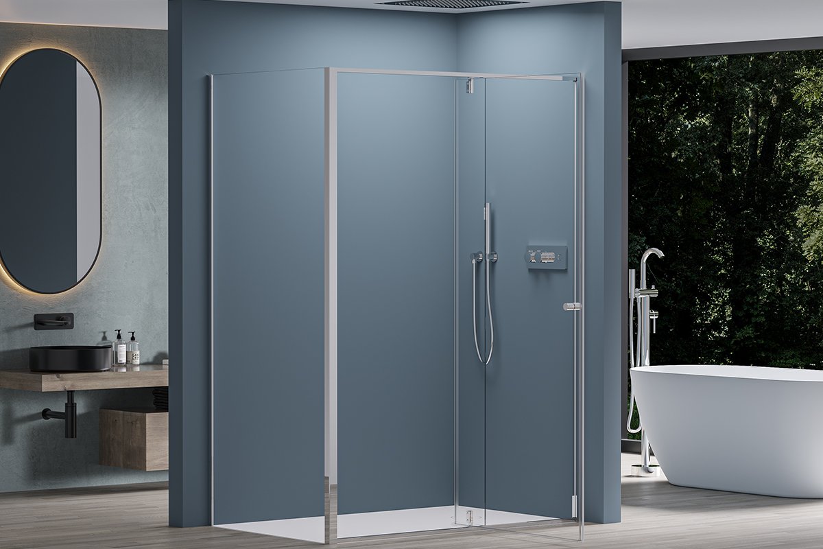 Sprchový kout Santini L/P - 6 mm - chrom, transparentní sklo