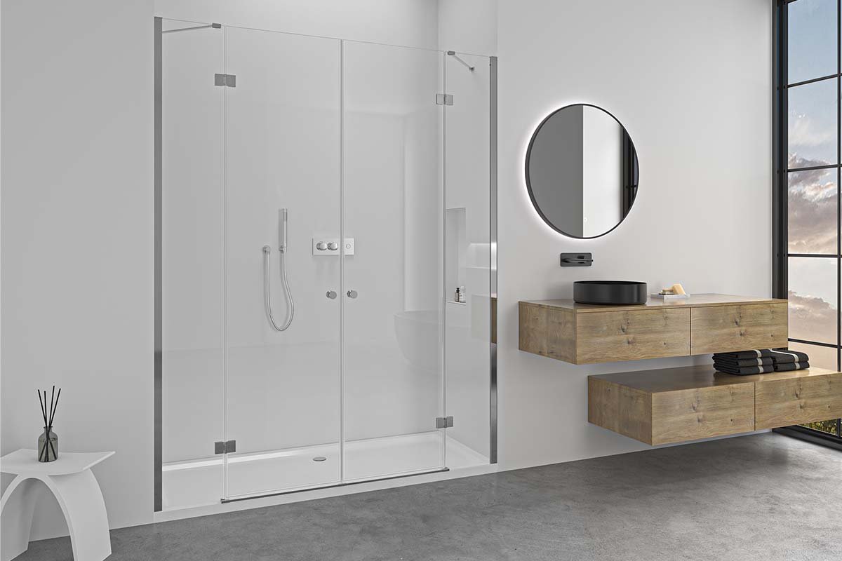 Sprchové 2-křídlové pantové dveře Marino